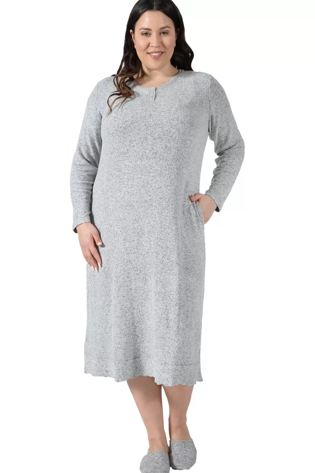La Cera™ The Comfort Collection Plus Size Snap Gown