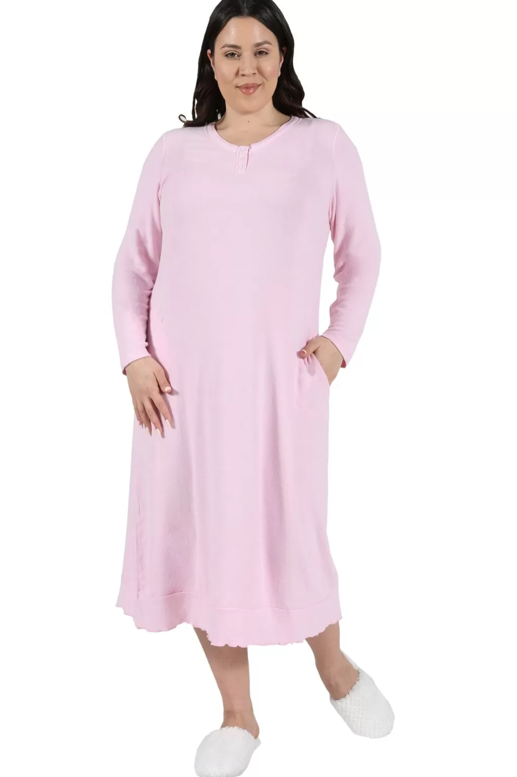 La Cera™ The Comfort Collection Plus Size Snap Gown