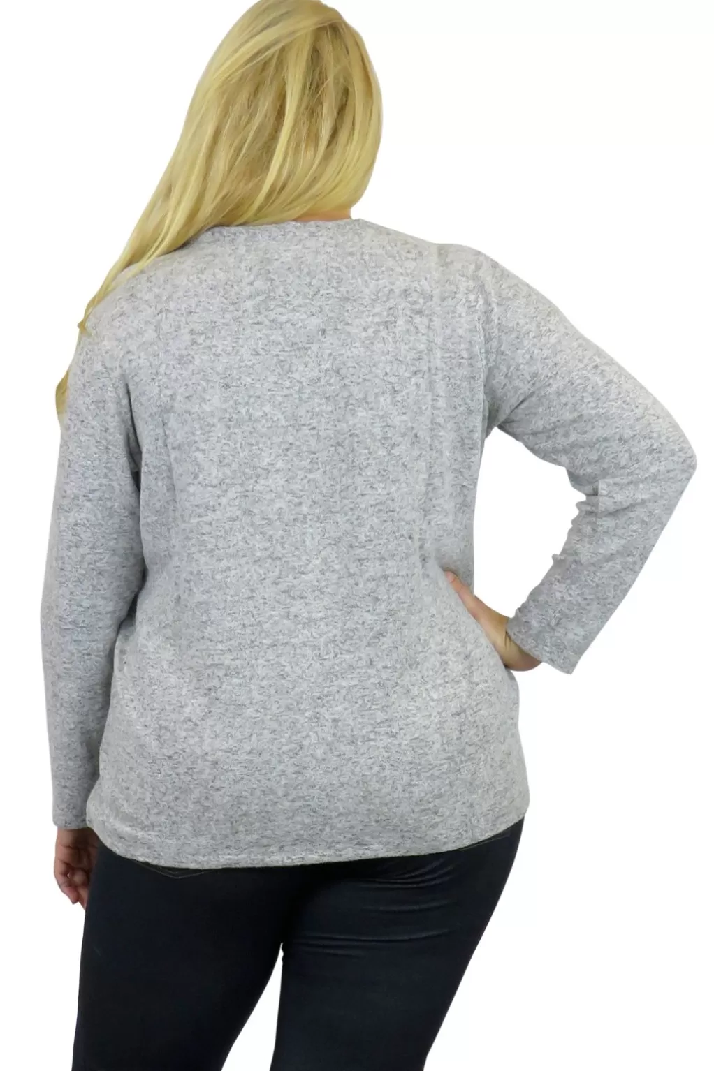 La Cera™ V-Neck Comfort Collection Long Sleeve Top - Plus Size